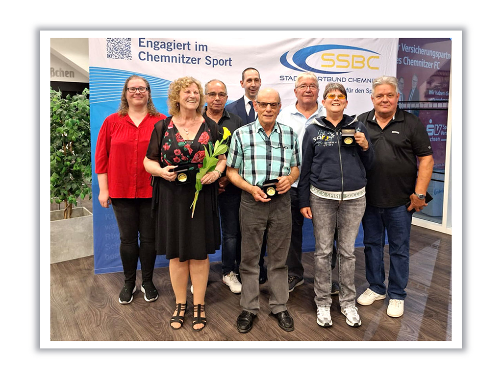 Team Behindertensport Kegeln mit: Frank Grunert, Judith Dolny, Carmen Tyrock, Rainer Escher, Adelheid Dörfert